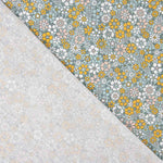 Vintage Senf Baumwolle Popeline Baumwolle Vlies Vintage Blumen - mit Breite 145 cm - Ribes y Casals