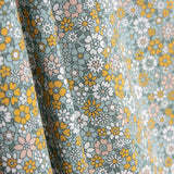 Vintage Senf Baumwolle Popeline Baumwolle Vlies Vintage Blumen - mit Breite 145 cm - Ribes y Casals
