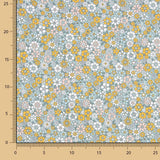 Vintage Senf Baumwolle Popeline Baumwolle Vlies Vintage Blumen - mit Breite 145 cm - Ribes y Casals