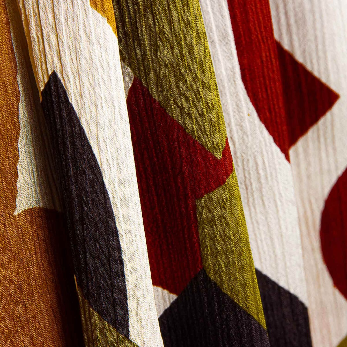 Satin Polyester Geometrisch Kupfer - Ribes y Casals