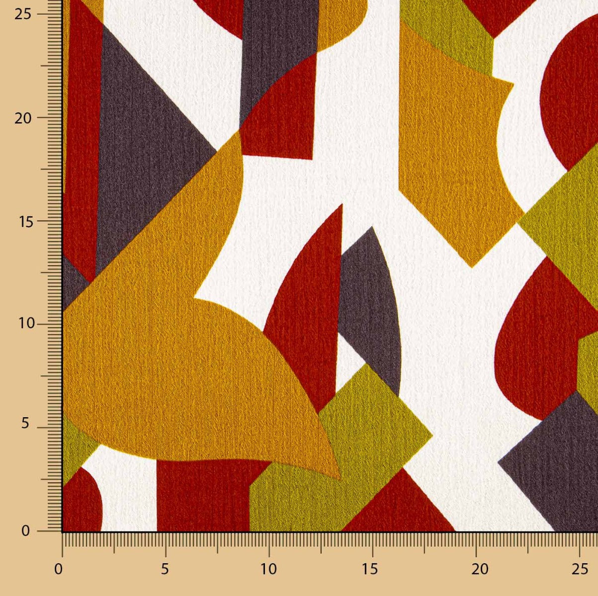 Satin Polyester Geometrisch Kupfer - Ribes y Casals
