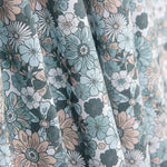 Vintage Wasser Grün Baumwolle Popeline Popeline Blumen Wasser Grün 110 x 145 cm - Ribes y Casals