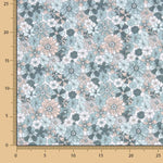 Vintage Wasser Grün Baumwolle Popeline Popeline Blumen Wasser Grün 110 x 145 cm - Ribes y Casals