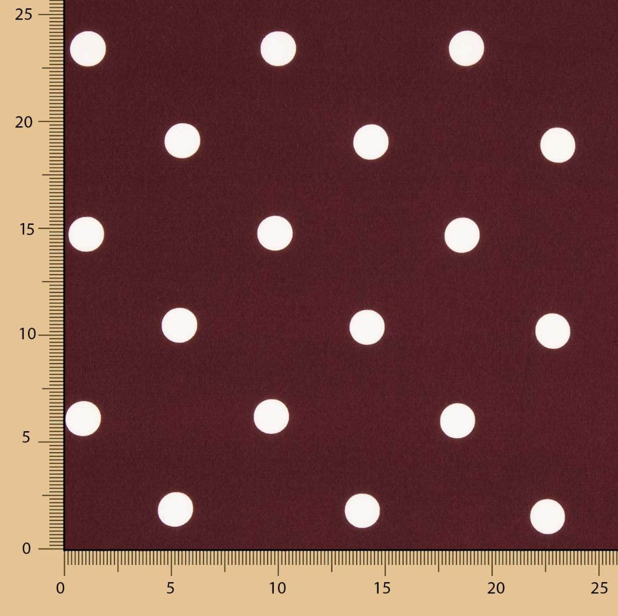 Polyester Krepp gepunktet Maroon - Ribes y Casals
