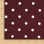 Polyester Krepp gepunktet Maroon - Ribes y Casals