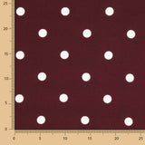 Polyester Krepp gepunktet Maroon - Ribes y Casals