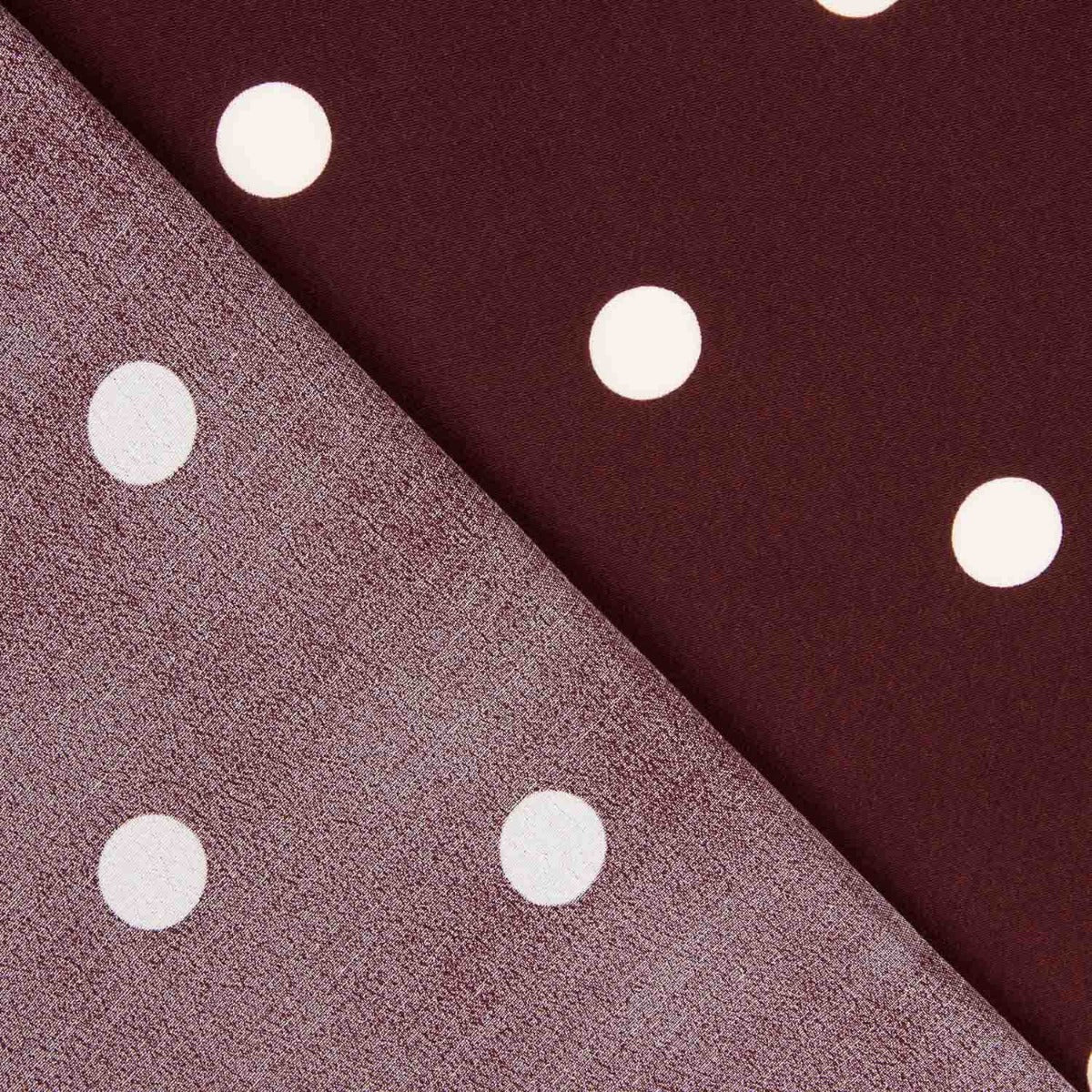 Polyester Krepp gepunktet Maroon - Ribes y Casals