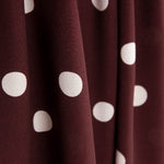 Polyester Krepp gepunktet Maroon - Ribes y Casals