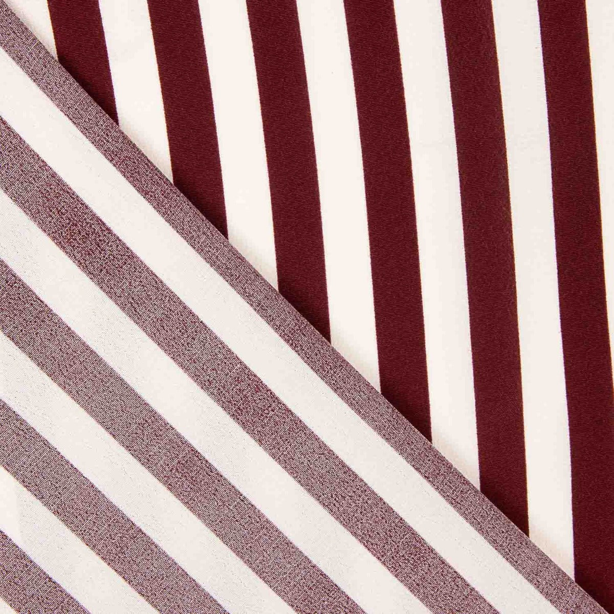 Polyester Krepp Kastanienbraun gestreift - Ribes y Casals