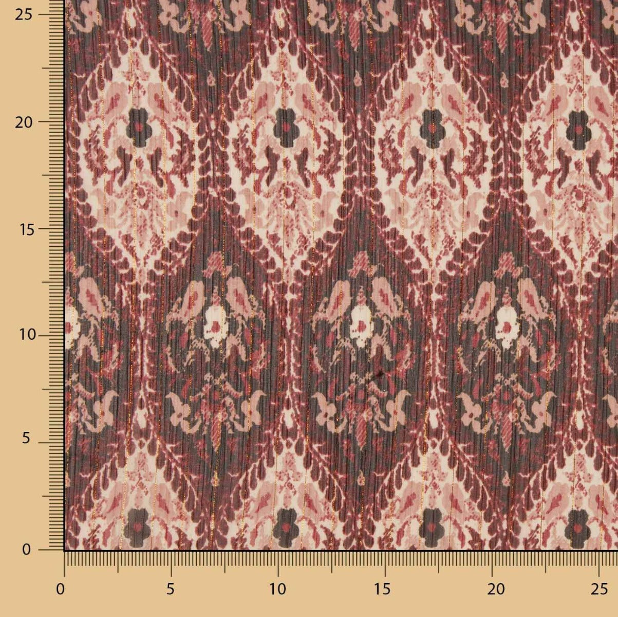 Bambula Lurex Polyester Ethnisch Granat - Ribes y Casals
