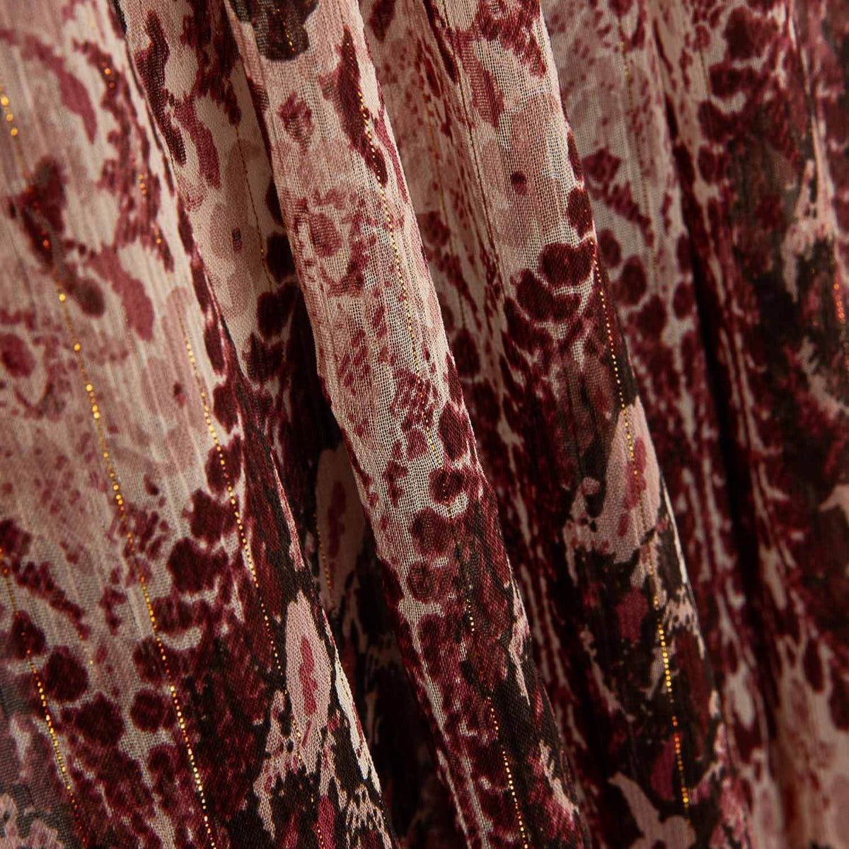 Bambula Lurex Polyester Ethnisch Granat - Ribes y Casals