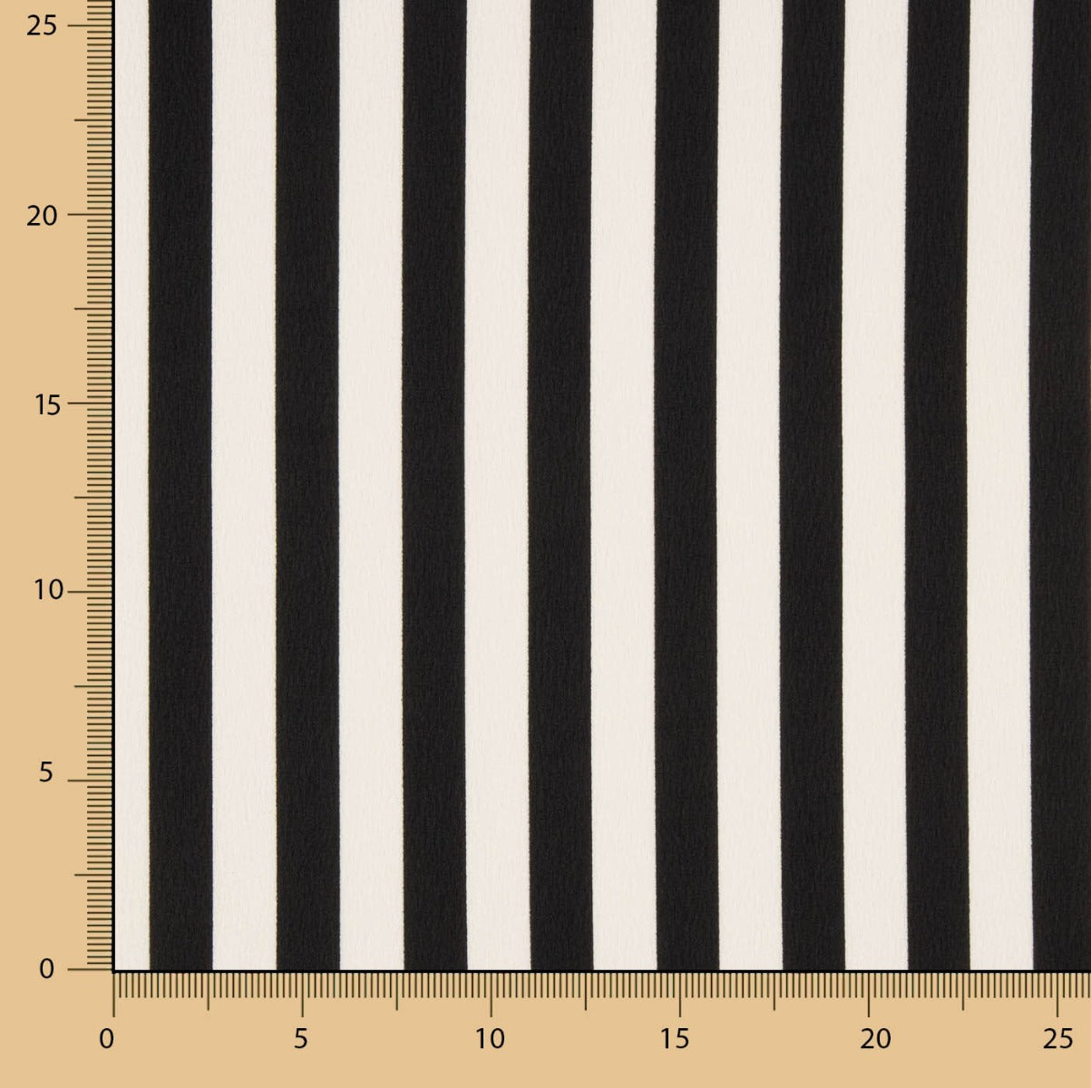 Krepp-Polyester Schwarz gestreift - Ribes y Casals
