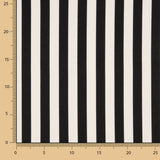 Krepp-Polyester Schwarz gestreift - Ribes y Casals