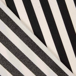 Krepp-Polyester Schwarz gestreift - Ribes y Casals