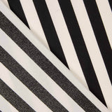 Krepp-Polyester Schwarz gestreift - Ribes y Casals