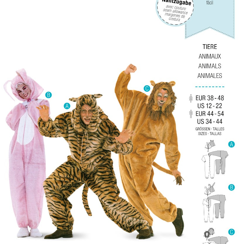 Schnittmuster Burda 3576 Tiere - Ribes y Casals
