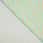 Satin Viskose zweifarbig grün-beige gestreift - Ribes y Casals