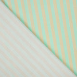 Satin Viskose zweifarbig grün-beige gestreift - Ribes y Casals