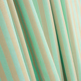 Satin Viskose zweifarbig grün-beige gestreift - Ribes y Casals
