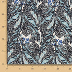 Satin Viskose Bicolour Print Bordüre - Ribes y Casals