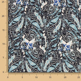 Satin Viskose Bicolour Print Bordüre - Ribes y Casals