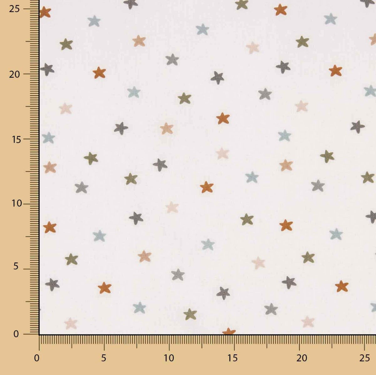 Baumwoll-Popeline Popeline Sterne Mehrfarbig 40 x 145 cm - Ribes y Casals