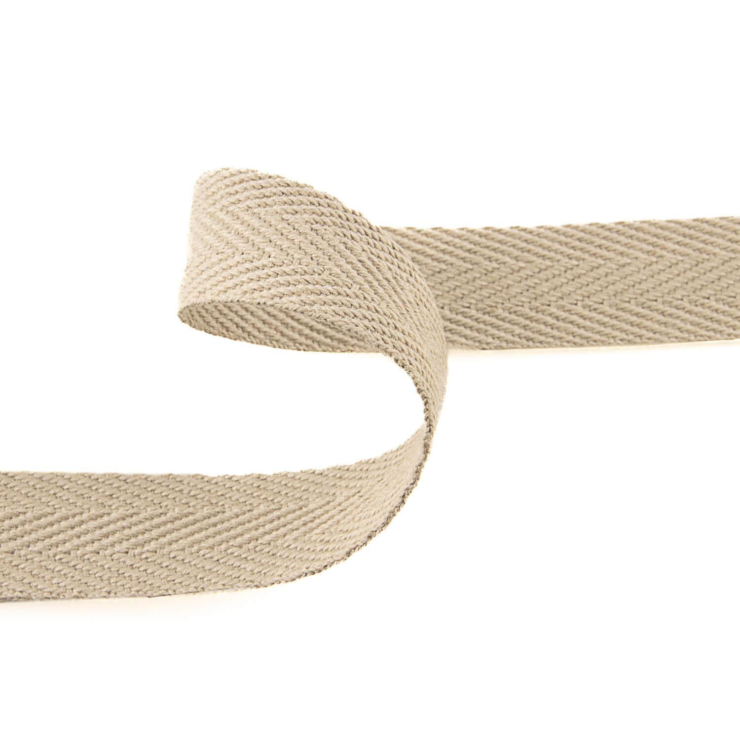 Baumwoll-Fischgrät-Band 30 mm, Farbe Beige - Ribes y Casals