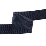 Baumwoll-Fischgrät-Band 30 mm Marineblau - Ribes y Casals