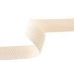 Baumwoll-Fischgrätband 30 mm, Farbe: Ecru - Ribes y Casals
