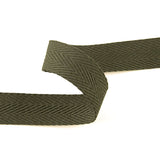Baumwoll-Fischgrät-Band 30 mm Khaki-Grün - Ribes y Casals