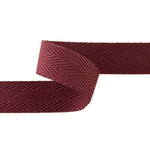 Baumwoll-Fischgrät-Band 30 mm Granat - Ribes y Casals