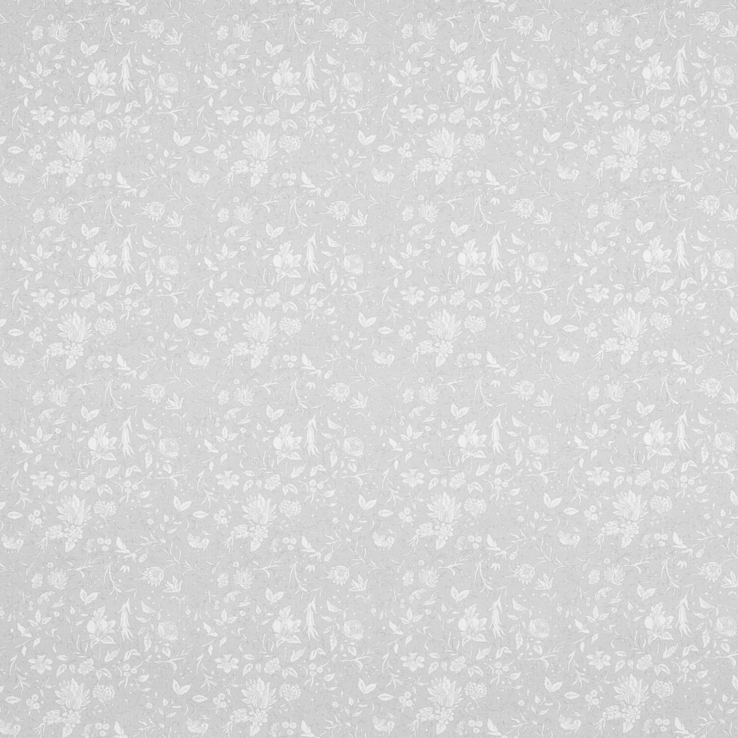 Perkal Bedruckter Block Blumen Grau - Ribes y Casals