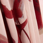 Satin Viskose Floral Aquarell Rot - Ribes y Casals