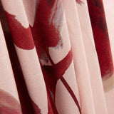 Satin Viskose Floral Aquarell Rot - Ribes y Casals