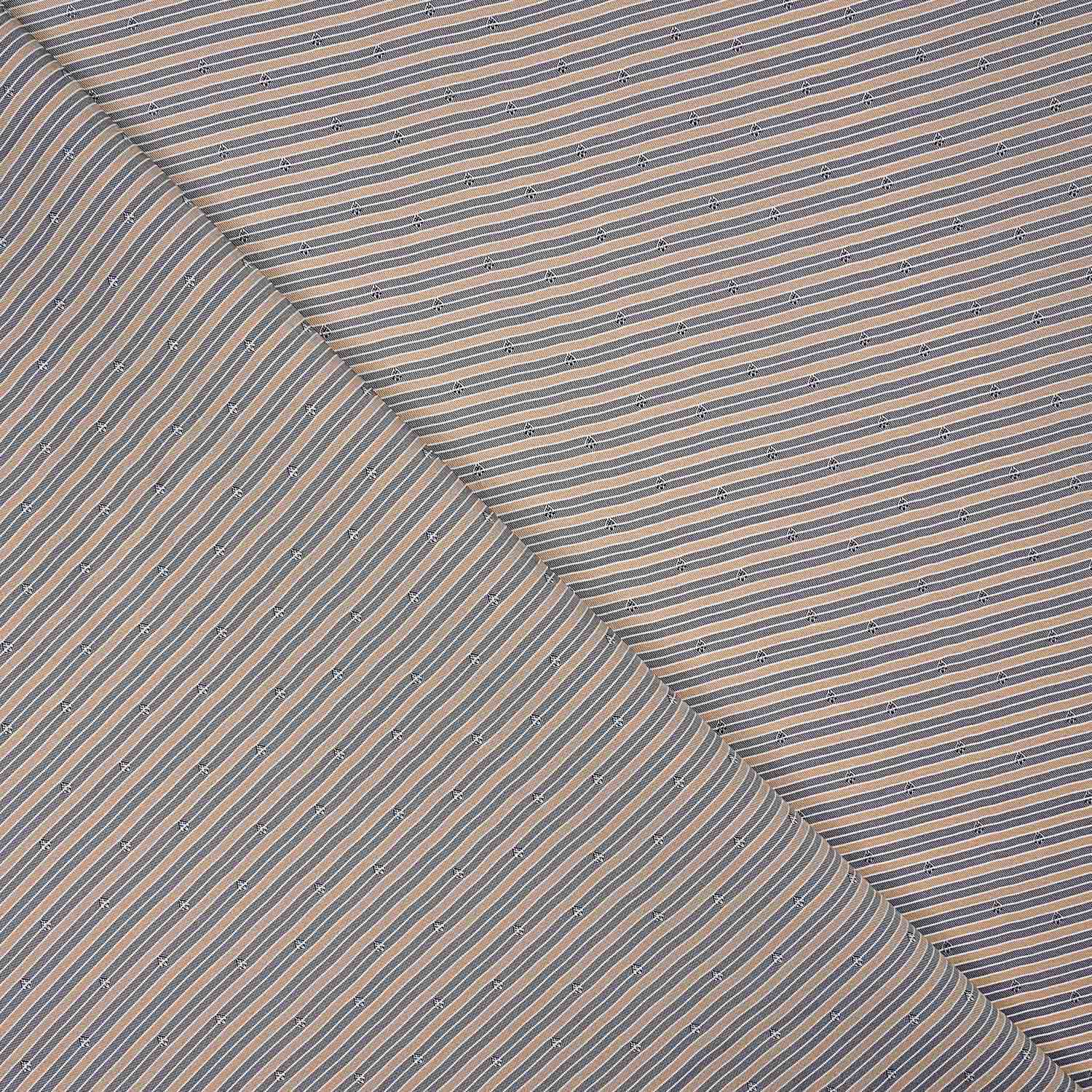 Futter Retal Leinen Braun Gestreift Jacquard 180 x 140 cm - Ribes y Casals
