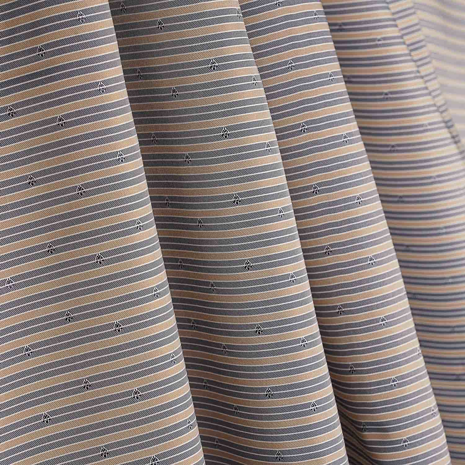 Futter Retal Leinen Braun Gestreift Jacquard 180 x 140 cm - Ribes y Casals
