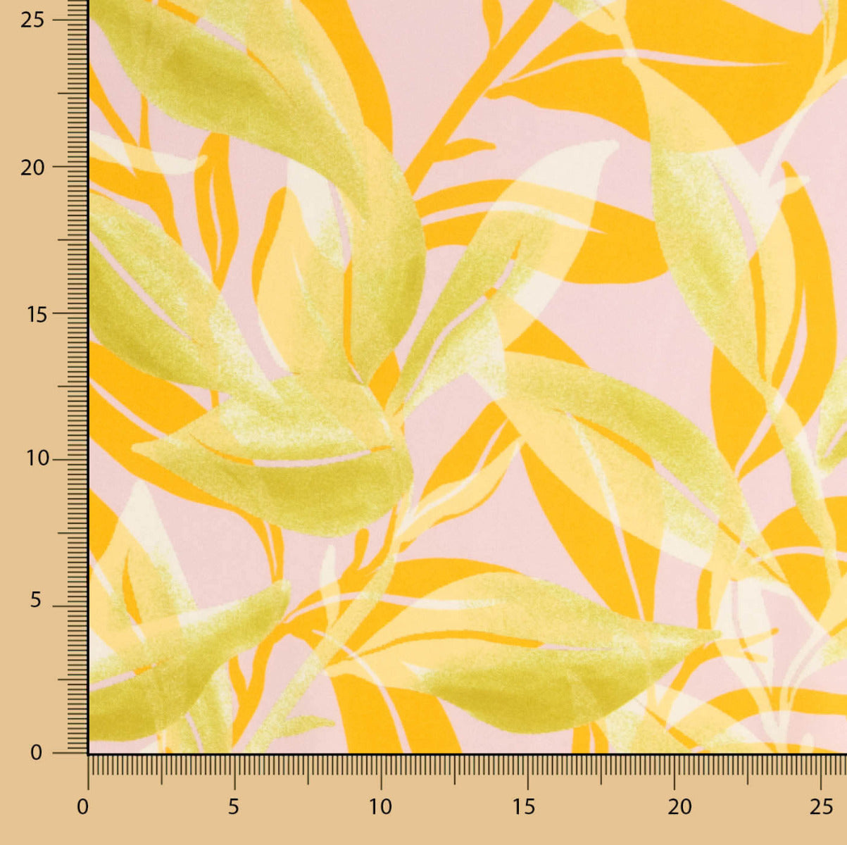 Satin Palme Print Rosa - Ribes y Casals