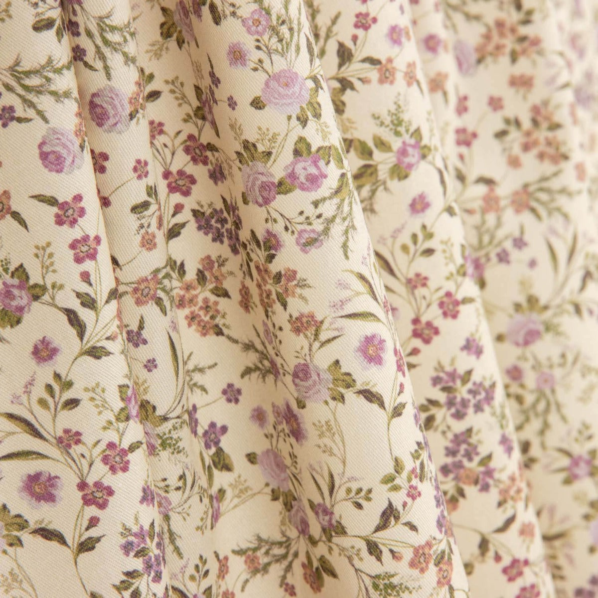 Batiste Baumwolle Wild Garden Mauve - Ribes y Casals