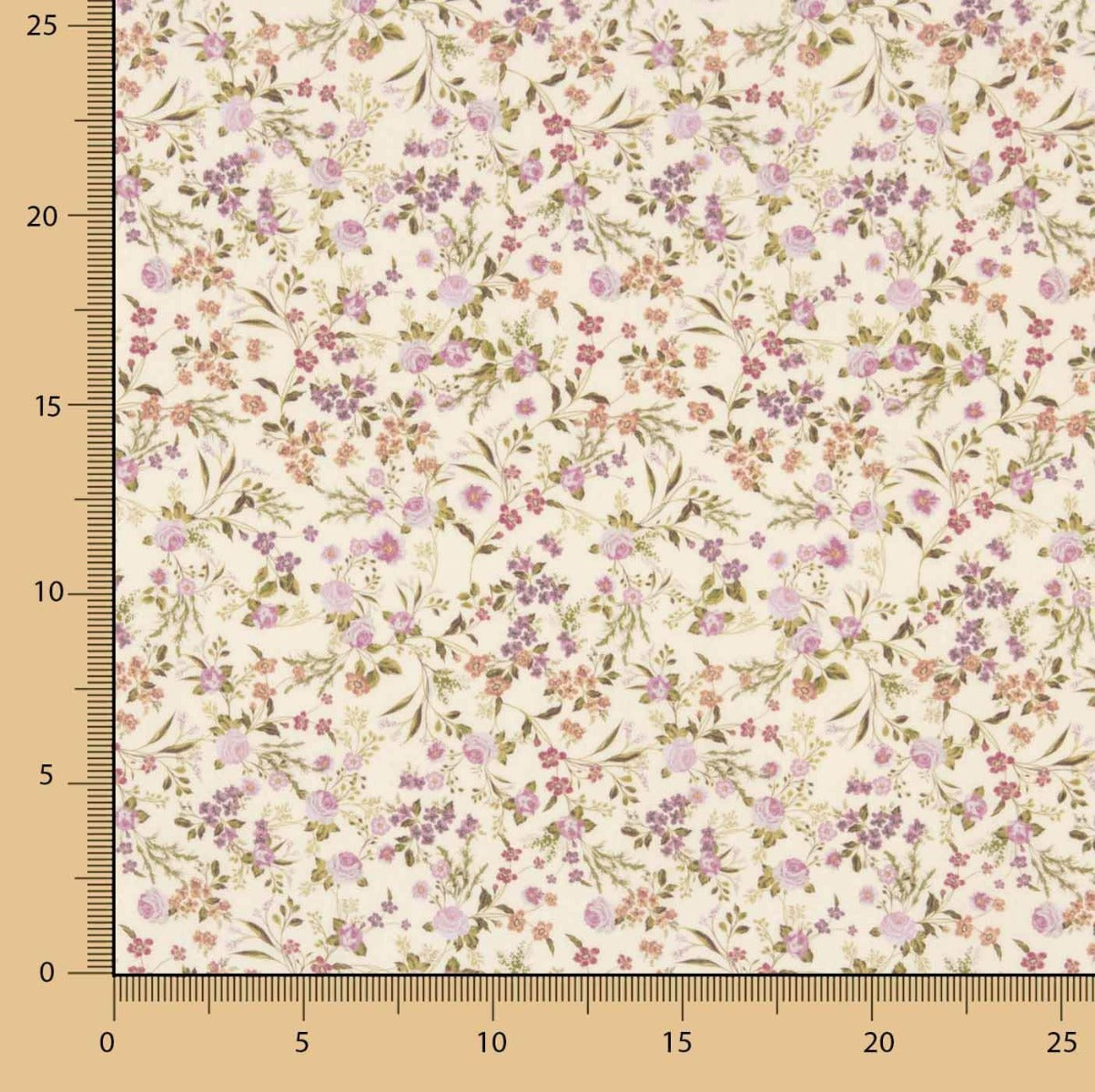 Batiste Baumwolle Wild Garden Mauve - Ribes y Casals