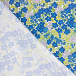Perkal Bedruckte Blumen Blau Intensiv - Ribes y Casals