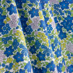 Perkal Bedruckte Blumen Blau Intensiv - Ribes y Casals