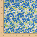 Perkal Bedruckte Blumen Blau Intensiv - Ribes y Casals