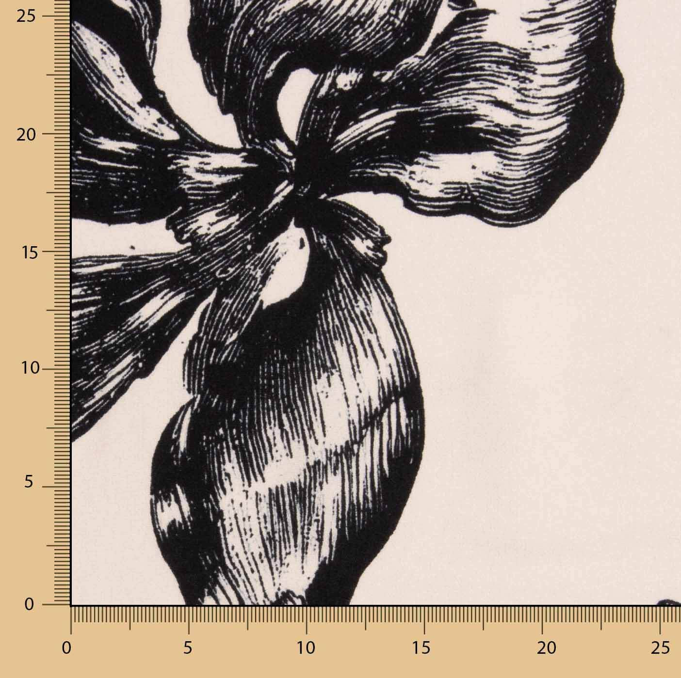Bambula Crêpe mit Maxiflor-Sketch-Muster - Ribes y Casals