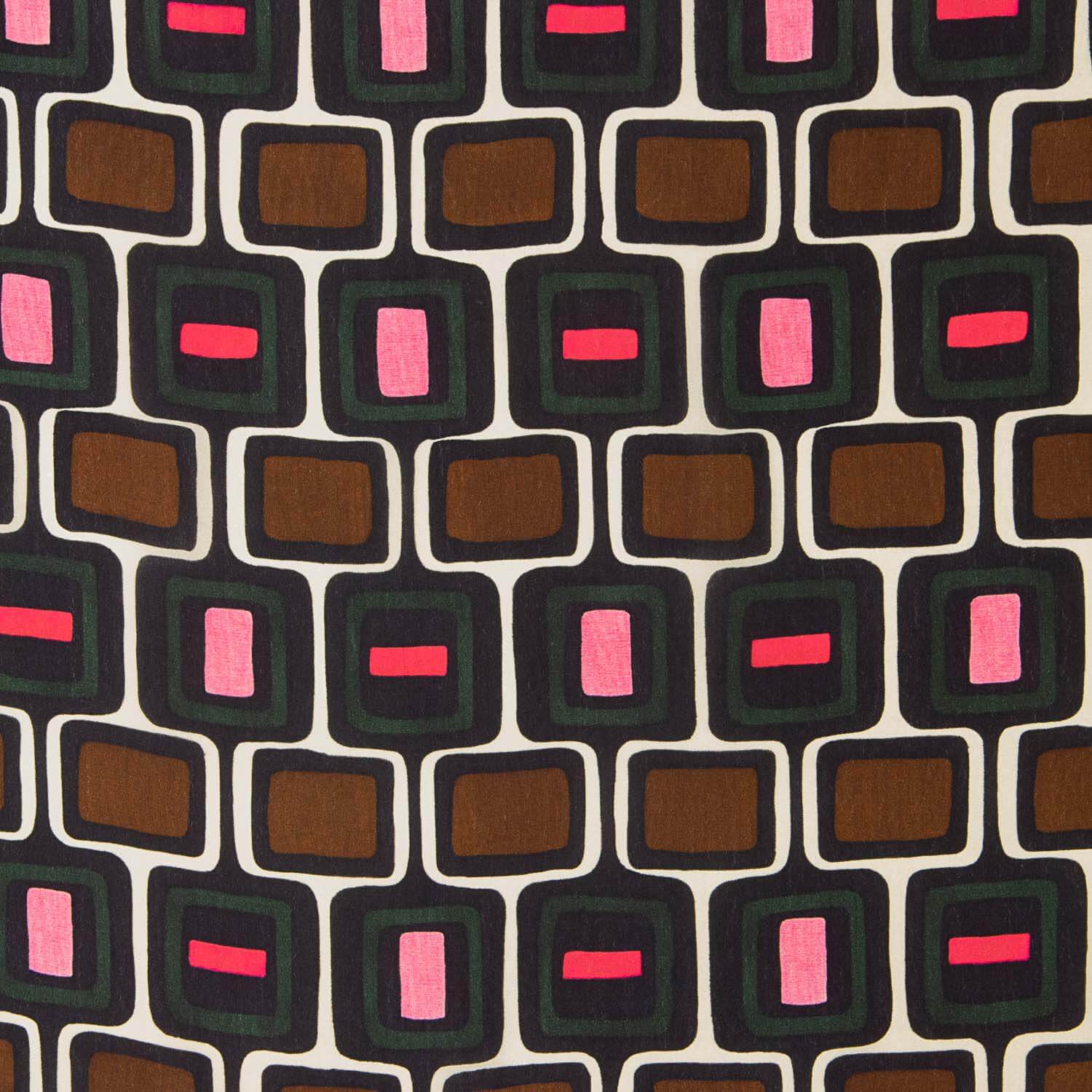 Satin Viskose Retro Geometrisch - Ribes y Casals