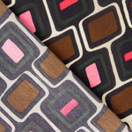 Satin Viskose Retro Geometrisch - Ribes y Casals