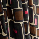 Satin Viskose Retro Geometrisch - Ribes y Casals