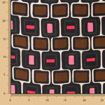 Satin Viskose Retro Geometrisch - Ribes y Casals