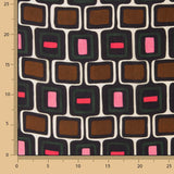 Satin Viskose Retro Geometrisch - Ribes y Casals