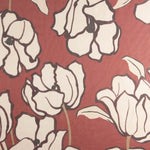 Bedruckte Bambula-Gaze in Magnolia-Terrakotta - Ribes y Casals