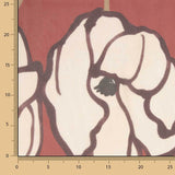 Bedruckte Bambula-Gaze in Magnolia-Terrakotta - Ribes y Casals